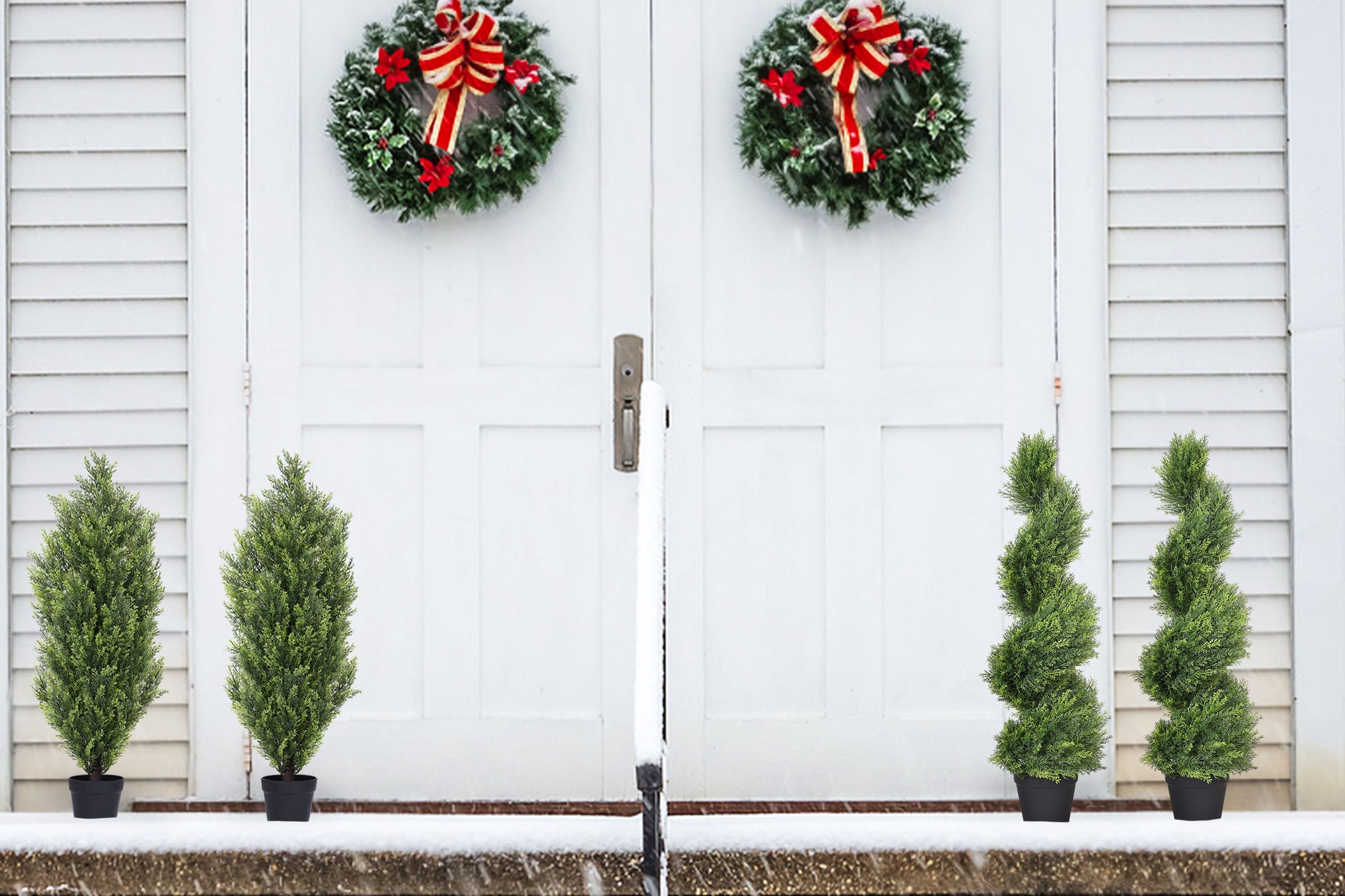Artificial cedar trees