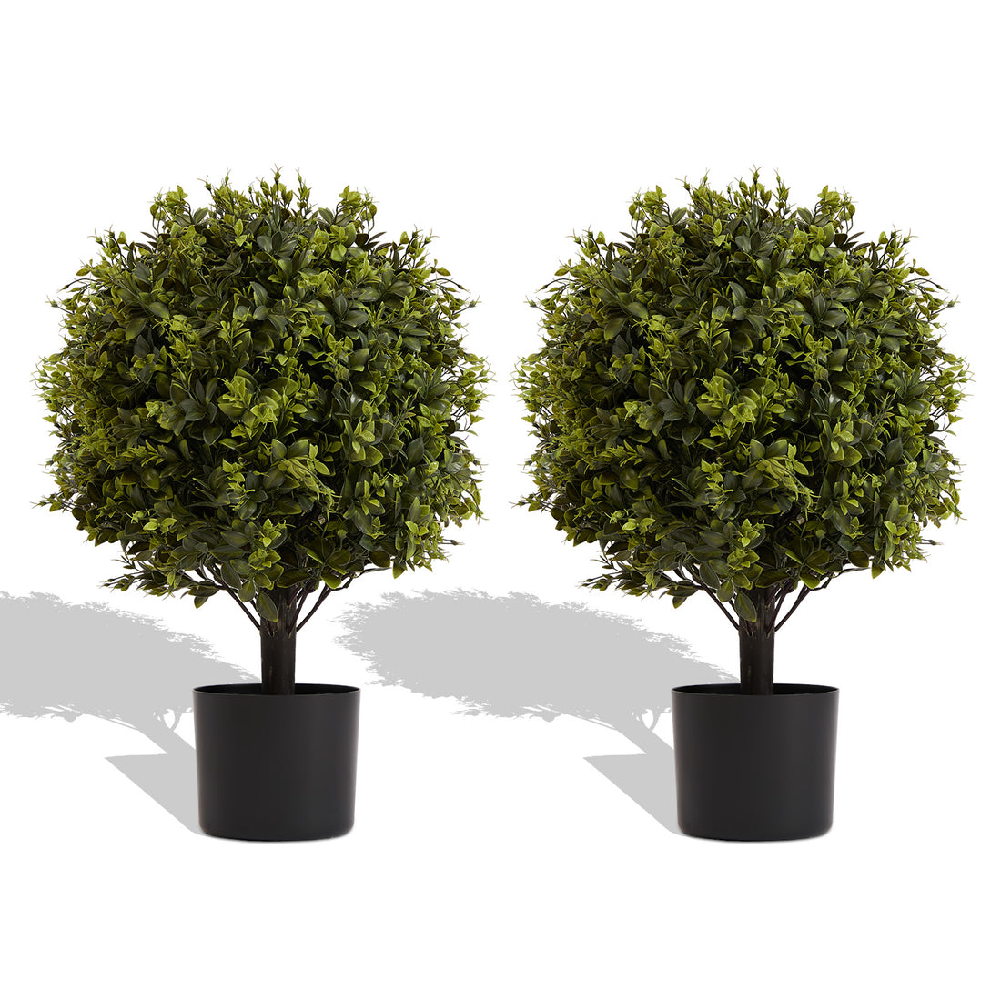 UV Protection Ball Topiary Tree - 2pcs Set | Artificial Greenery Faux Tree for Indoor &amp; Outdoor Decoration