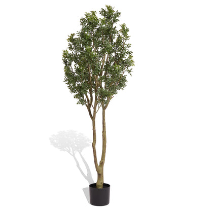Artificial Orange Jasmine Tree (Murraya Paniculata) - 1PC Realistic Potted Faux Plant for Indoor &amp; Outdoor Decor